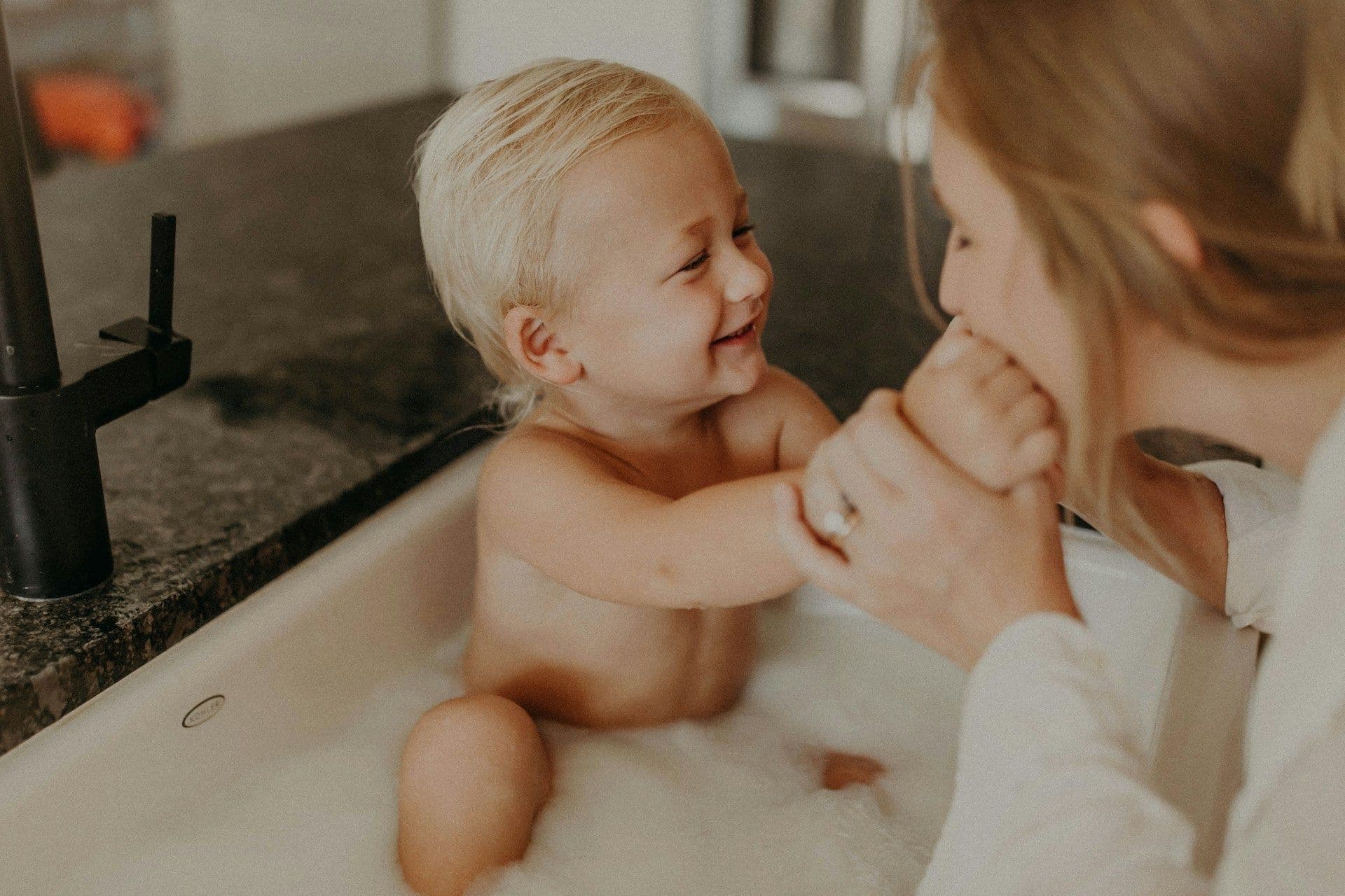 Baby in sink